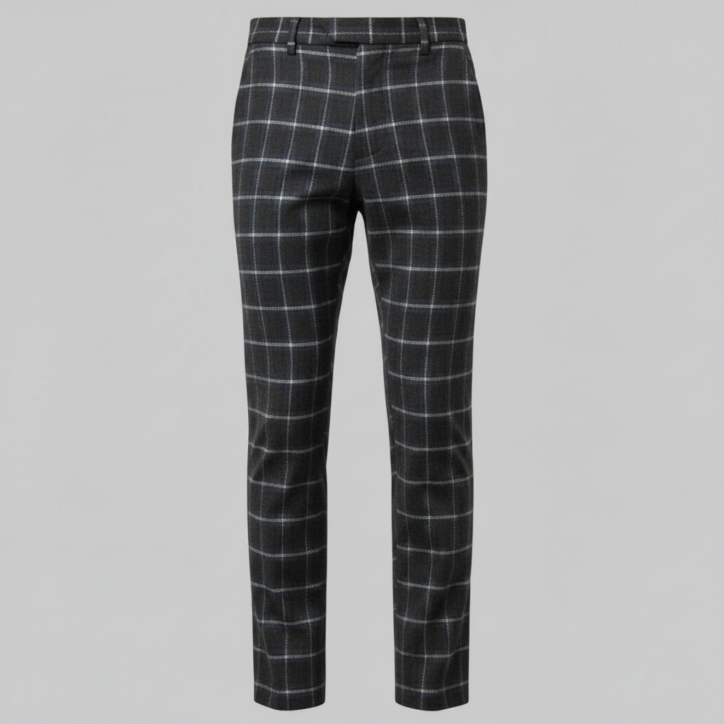 Sasha | Men's Checked Low Waist Chino Pants