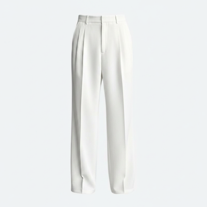 Men's Pleated Trousers | Straight Fit Formal Pants