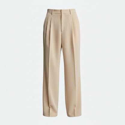 Men's Pleated Trousers | Straight Fit Formal Pants