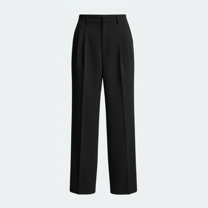 Men's Pleated Trousers | Straight Fit Formal Pants