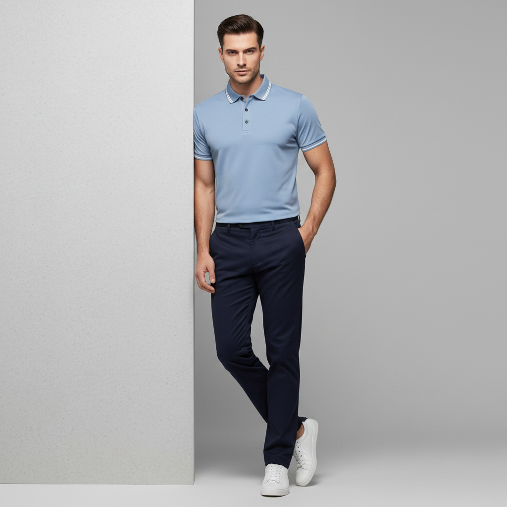 Men's Slim Fit Short Sleeve Polo Shirt | Casual Wear