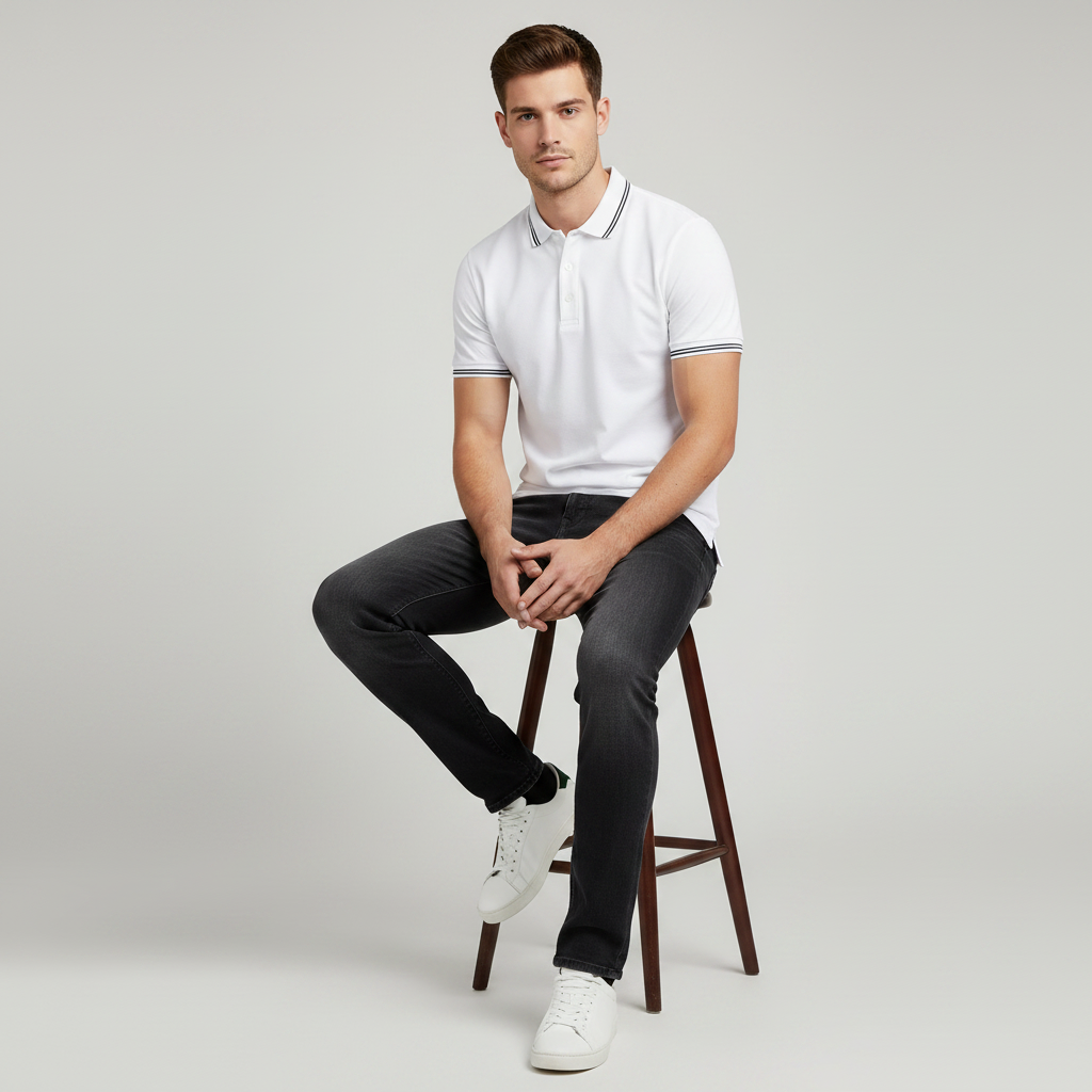 Men's Slim Fit Short Sleeve Polo Shirt | Casual Wear