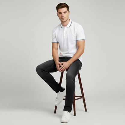 Men's Slim Fit Short Sleeve Polo Shirt | Casual Wear