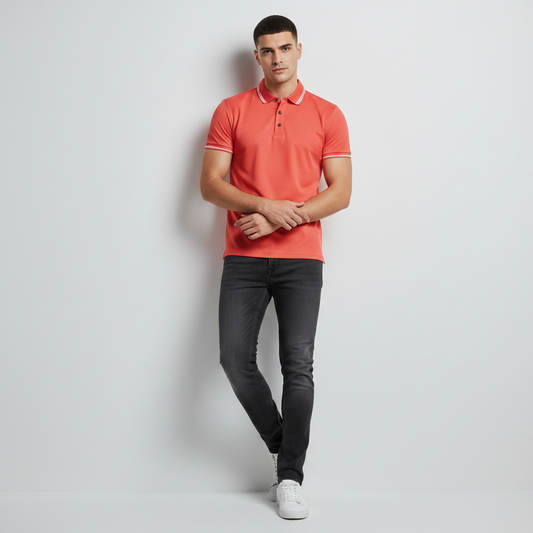Men's Slim Fit Short Sleeve Polo Shirt | Casual Wear