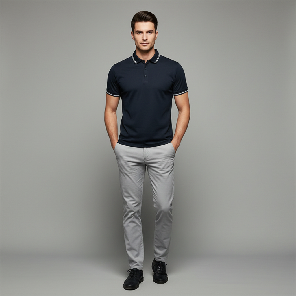 Men's Slim Fit Short Sleeve Polo Shirt | Casual Wear