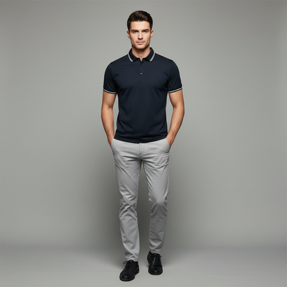 Men's Slim Fit Short Sleeve Polo Shirt | Casual Wear