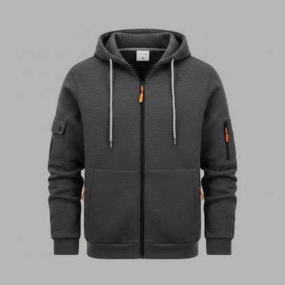 Men's Utility Hoodie | Zip-Up with Pockets