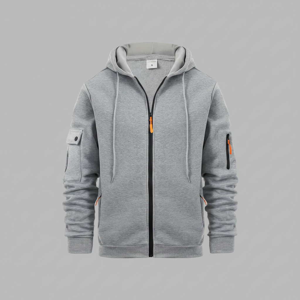 Men's Utility Hoodie | Zip-Up with Pockets