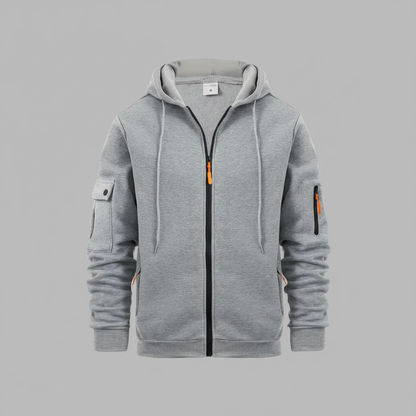 Men's Utility Hoodie | Zip-Up with Pockets