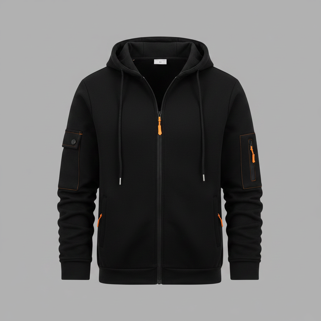 Men's Utility Hoodie | Zip-Up with Pockets