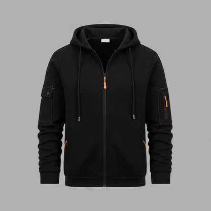 Men's Utility Hoodie | Zip-Up with Pockets