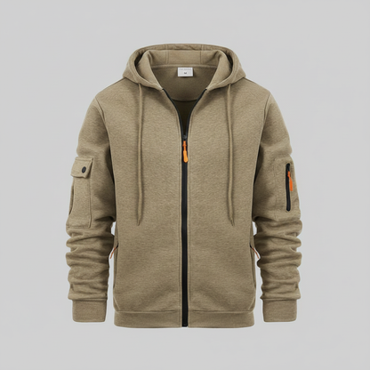 Men's Utility Hoodie | Zip-Up with Pockets