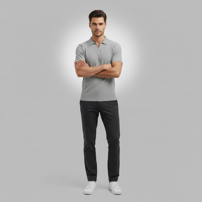 Men's Waffle Polo Shirt | Casual Summer Wear