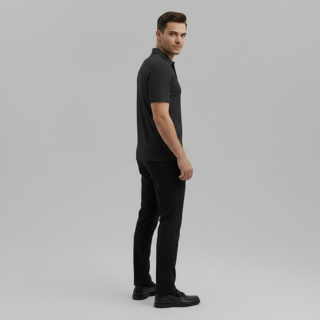 Men's Waffle Polo Shirt | Casual Summer Wear