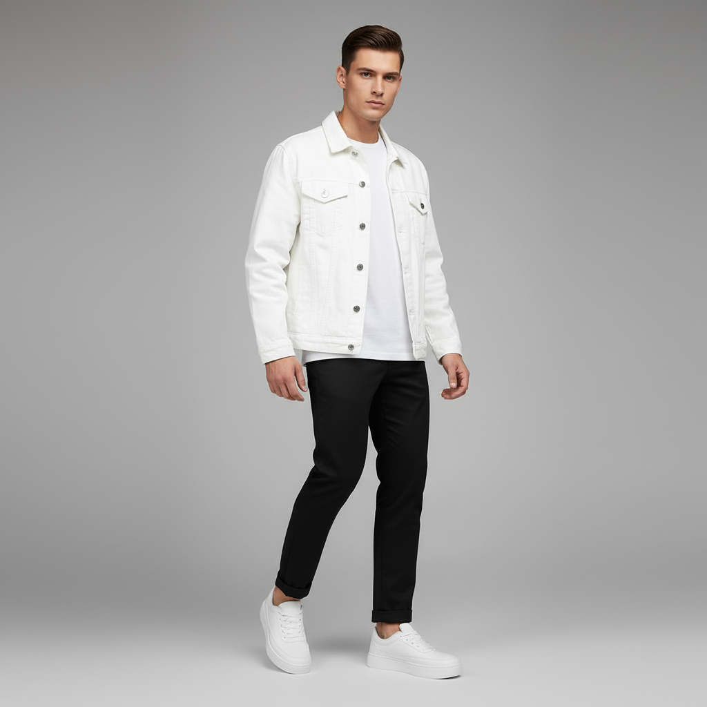 Men's White Platform Sneakers | Modern Street Style