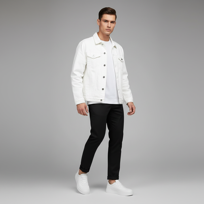 Men's White Platform Sneakers | Modern Street Style