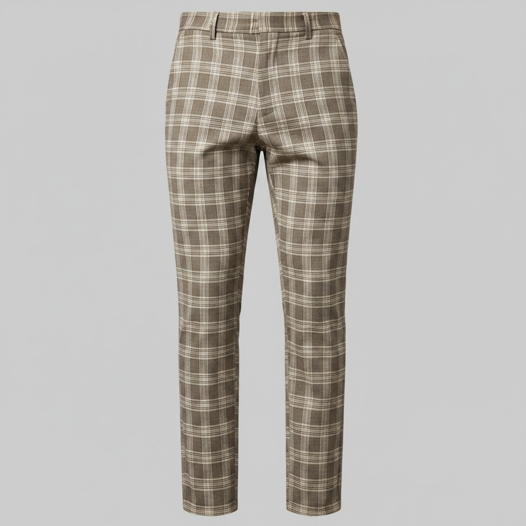 Sasha | Men's Checked Low Waist Chino Pants