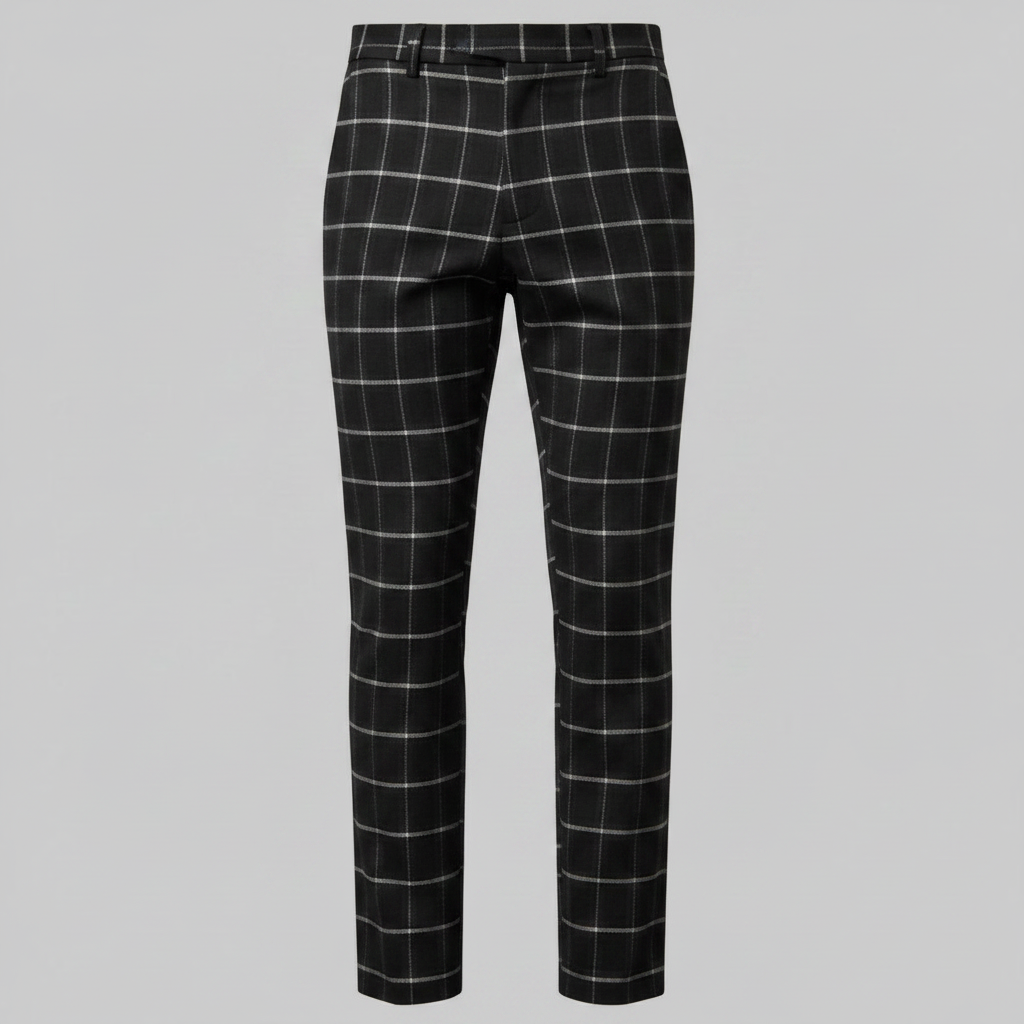 Sasha | Men's Checked Low Waist Chino Pants