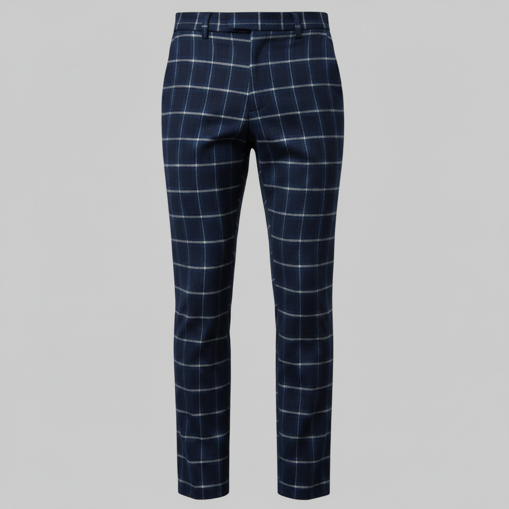 Sasha | Men's Checked Low Waist Chino Pants